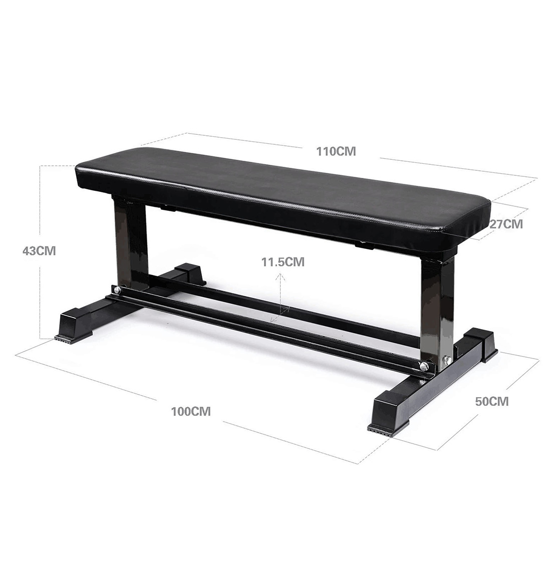 Flat Weight Bench With Dumbbell Rack WB119