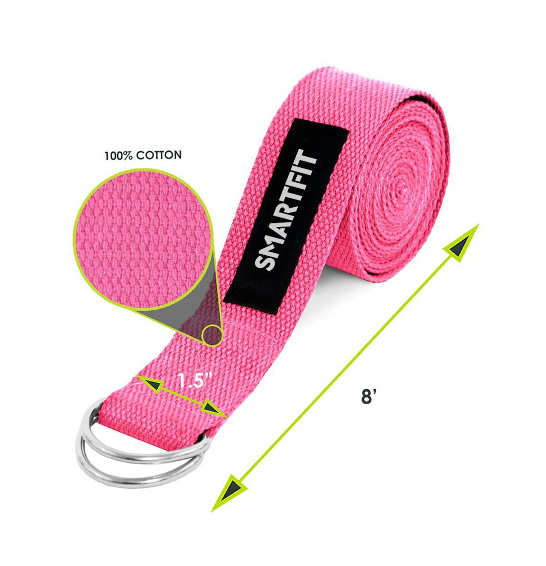 Metal D-Ring Yoga Strap YG020