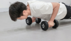 Solid Steel PU Dumbbells PUD018