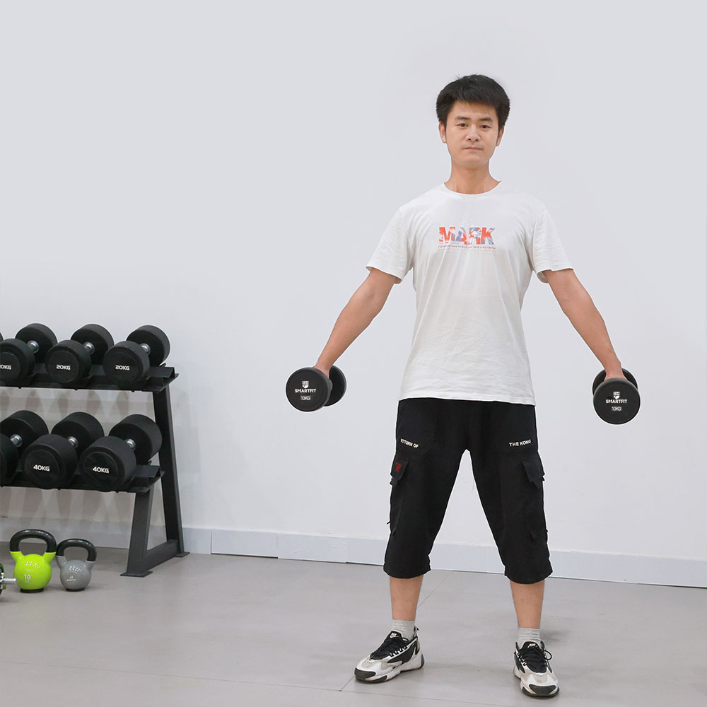 Solid Steel PU Dumbbells PUD018