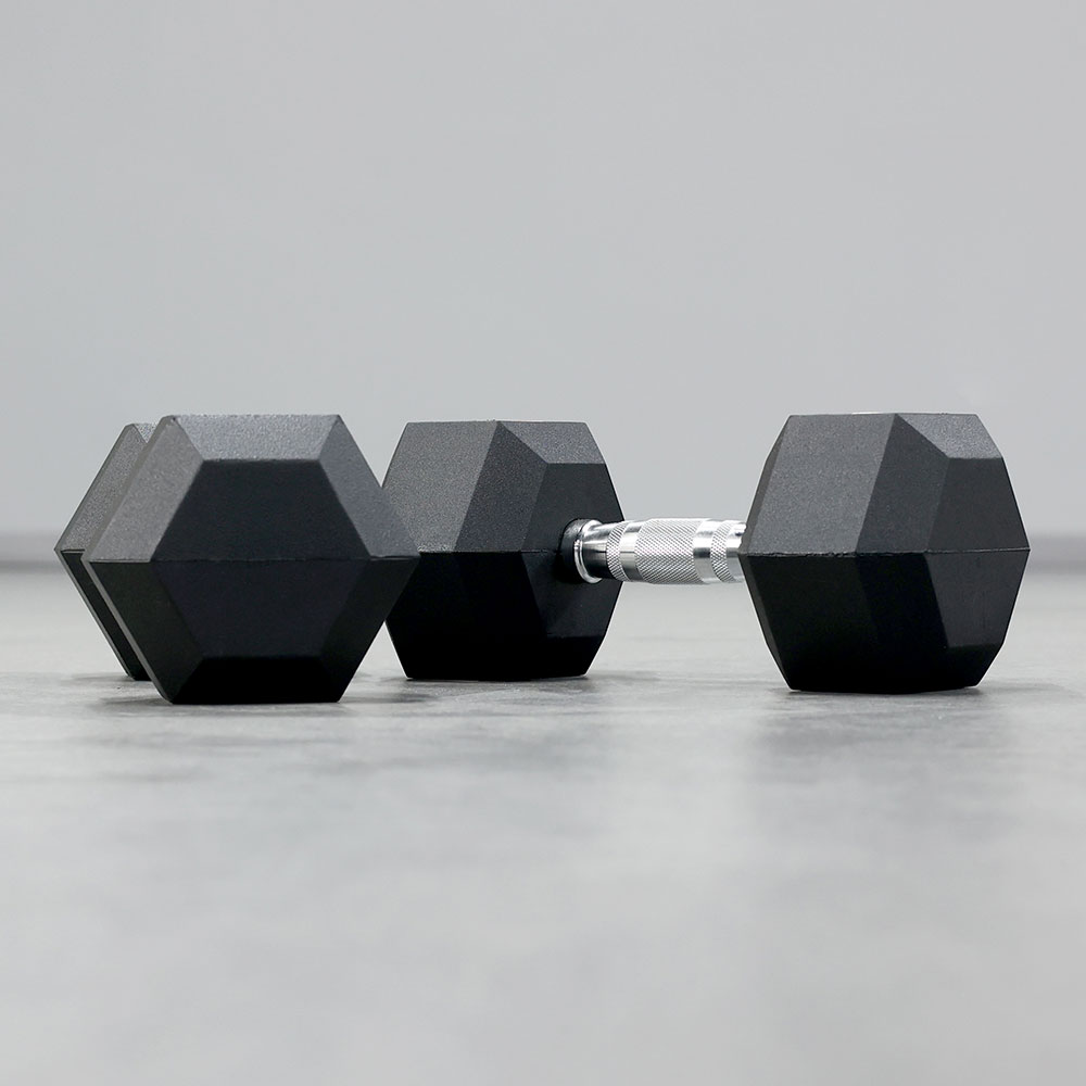Rubber Hex Dumbbell DBR003B